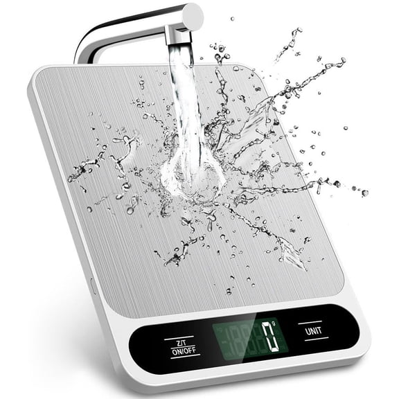 Food Scale, 22lb/10kg Digital Kitchen Scale Grams and oz for Baking Cooking and Weight Loss, 1g/0.04oz Precise Graduation, Easy Clean Stainless Steel