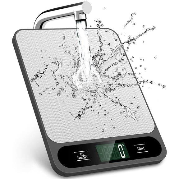 Food Scale, 22lb/10kg Digital Kitchen Scale Grams and oz for Baking Cooking and Weight Loss, 1g/0.04oz Precise Graduation, Easy Clean Stainless Steel