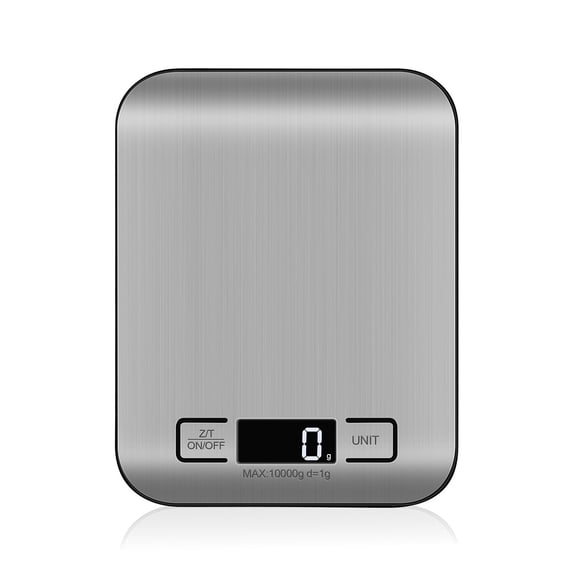 Food Scale, 22lb Digital Kitchen Scale Weight Grams and Oz for Baking and Cooking, 1g/0.1oz Precise Graduation, Easy Clean Stainless Steel,Silver-10kg