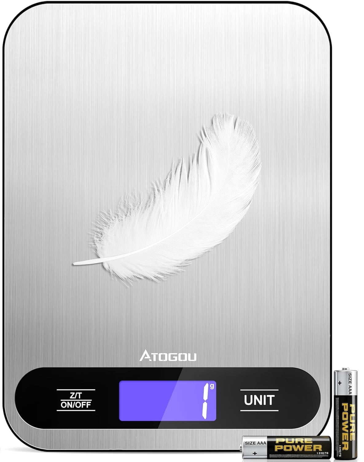 Food Scale, 33lb/ 15kg Digital Kitchen Scale with Full View LCD Display ...