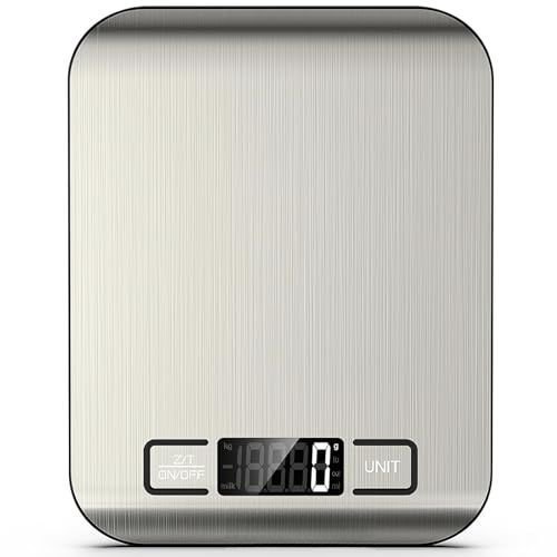 Food Scale, 33lb Digital Kitchen Scale for Food Ounces Grams, 304 Stainless Steel, Type-C Charging and Batteries, Perfect for Meal Prep, Cooking, and Baking