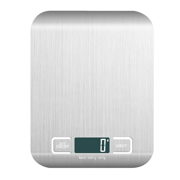 Food Scale Digital Kitchen Scale with 1g/0.05oz Precise Graduation, 5 Units LCD Display Scale for Cooking/Baking in KG, G, oz, ml, and lb, Easy Clean Stainless Steel and Tempered Glass