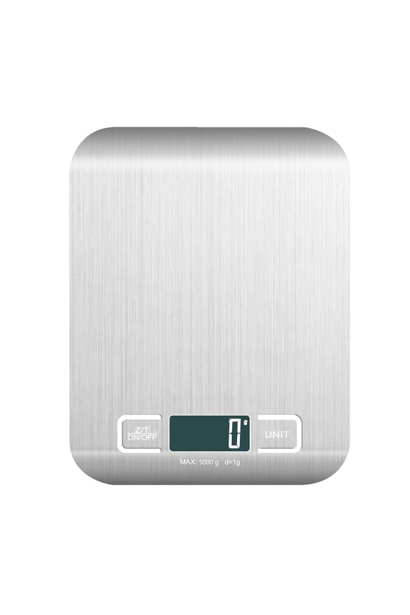 Food Scale Digital Kitchen Scale with 1g/0.05oz Precise Graduation, 5 Units LCD Display Scale for Cooking/Baking in KG, G, oz, ml, and lb, Easy Clean Stainless Steel and Tempered Glass