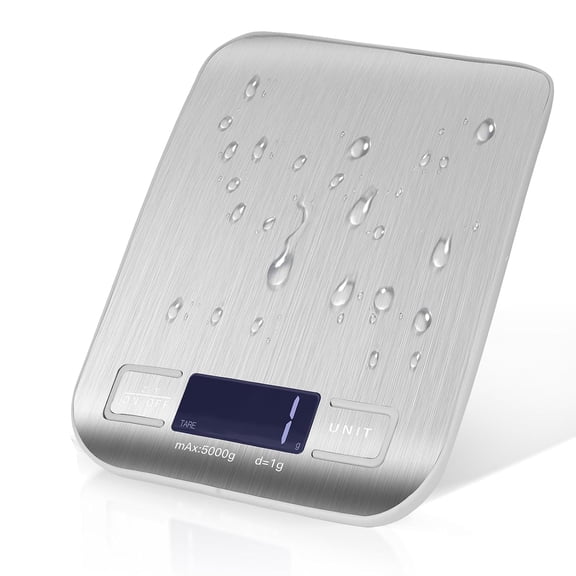 Food Scale: Grams/Ounces with Tare Function, LCD Display