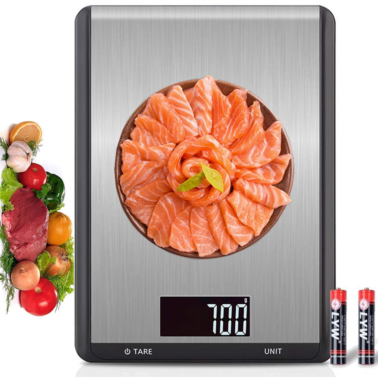 MARLIZ 11 lb/ 5Kg Mechanical Food Scale for Kitchen| Analog Kitchen Scale  with 2 Bowls Grams and Ounces |balanza di cocina Food Weight Scales red