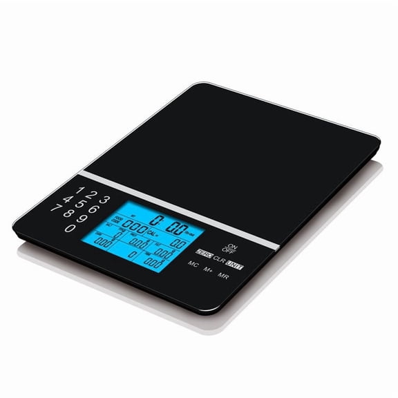 Food Scale with Nutritional Calculator, Digital Display Nutrition Calorie Calculating for Meal Prep, Kitchen, Baking, Weight Loss, Accurate Weighing Units in Lbs, Grams, Ounces