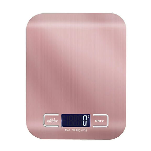 Food Scale Pink, 10kg/22lb Digital Kitchen Scale Weight Grams and Oz for Baking and Cooking, 1g/0.1oz Precise Graduation, Easy Clean Stainless Steel