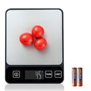 Food Scale - Rechargeable Digital Kitchen Scale 22lb/10kg, Stainless Steel, Grams/Ounces, LCD Display, for Cooking/Baking/Meal Prep