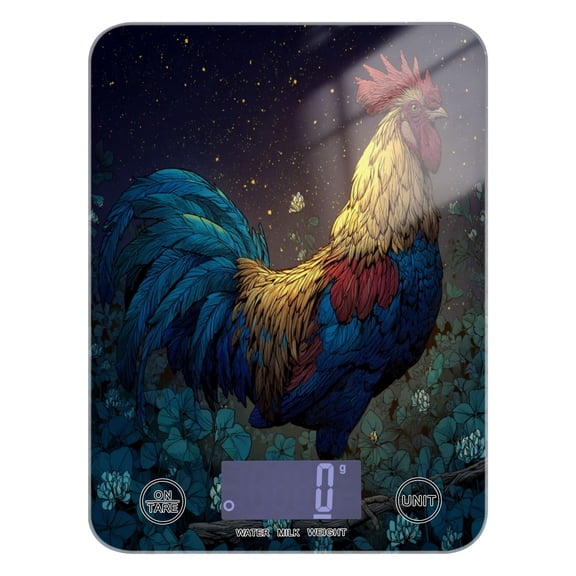 Food Scale Small Food Scale Kitchen Scale Kitchen Electronic Scale Multifunctional Digital Kitchen Scale Baking and Cooking Scale Beautiful Golden Rooster