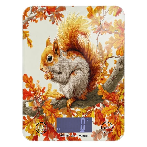 Food Scale Small Food Scale Kitchen Scale Kitchen Electronic Scale Multifunctional Digital Kitchen Scale Baking and Cooking Scale Beautiful Orange Squirrel