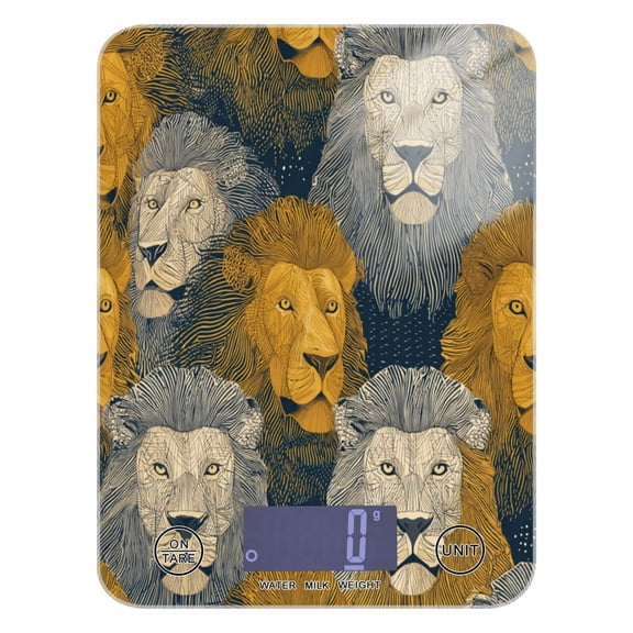 Food Scale Small Food Scale Kitchen Scale Kitchen Electronic Scale Multifunctional Digital Kitchen Scale Baking and Cooking Scale Beautiful Yellow Lion