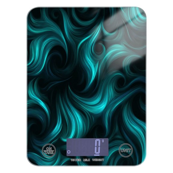 Food Scale Small Food Scale Kitchen Scale Kitchen Electronic Scale Multifunctional Digital Kitchen Scale Baking and Cooking Scale Bold Cyan Green Vortex