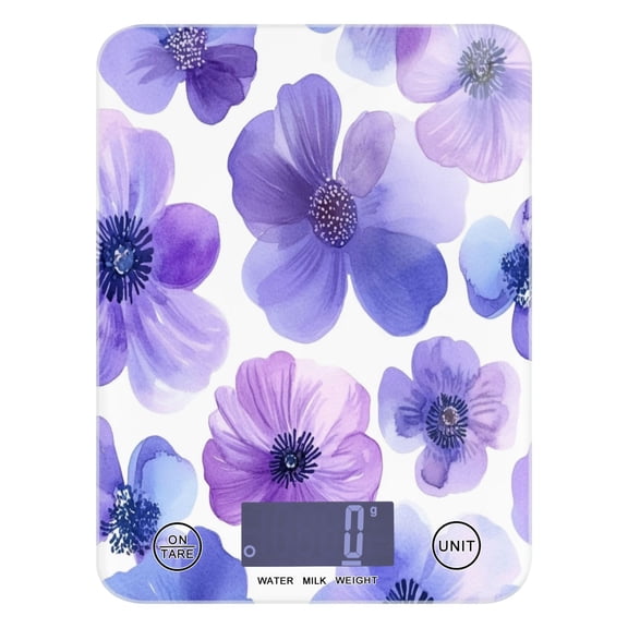 Food Scale Small Food Scale Kitchen Scale Kitchen Electronic Scale Multifunctional Digital Kitchen Scale Baking and Cooking Scale Cartoon Lavender Flowers