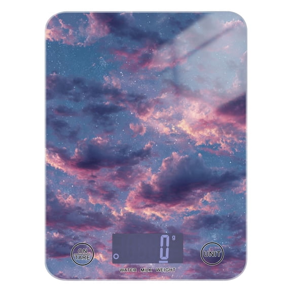 Food Scale Small Food Scale Kitchen Scale Kitchen Electronic Scale Multifunctional Digital Kitchen Scale Baking and Cooking Scale Cartoon Purple Cloud