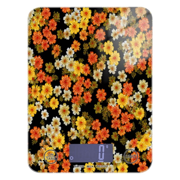 Food Scale Small Food Scale Kitchen Scale Kitchen Electronic Scale Multifunctional Digital Kitchen Scale Baking and Cooking Scale Cheerful Orange Daisy Bloom