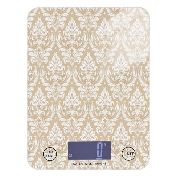 Food Scale Small Food Scale Kitchen Scale Kitchen Electronic Scale Multifunctional Digital Kitchen Scale Baking and Cooking Scale Cream Damask Timeless Motif