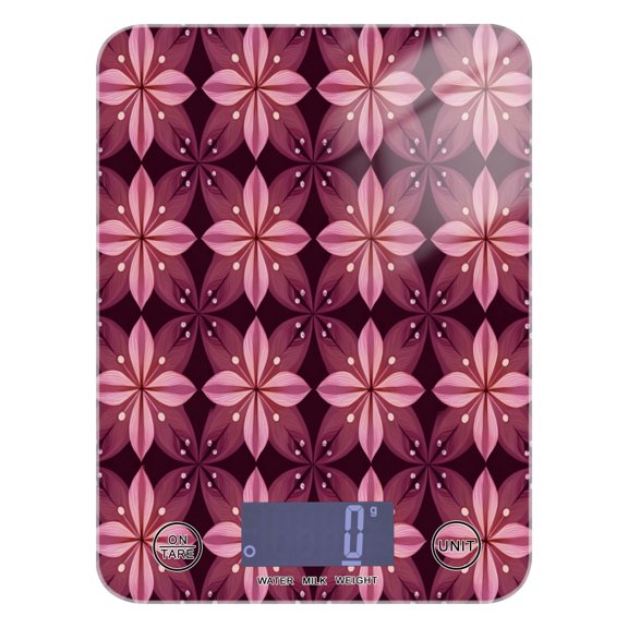 Food Scale Small Food Scale Kitchen Scale Kitchen Electronic Scale Multifunctional Digital Kitchen Scale Baking and Cooking Scale Crimson Blossom Square Tiles