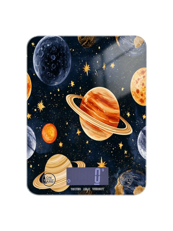 Food Scale Small Food Scale Kitchen Scale Kitchen Electronic Scale Multifunctional Digital Kitchen Scale Baking and Cooking Scale Dark Planet Solar System