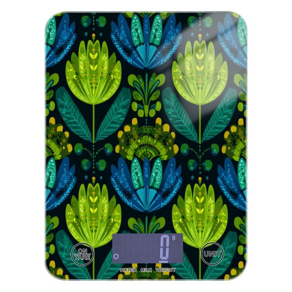 Food Scale Small Food Scale Kitchen Scale Kitchen Electronic Scale Multifunctional Digital Kitchen Scale Baking and Cooking Scale Emerald Tulip Bold Pattern
