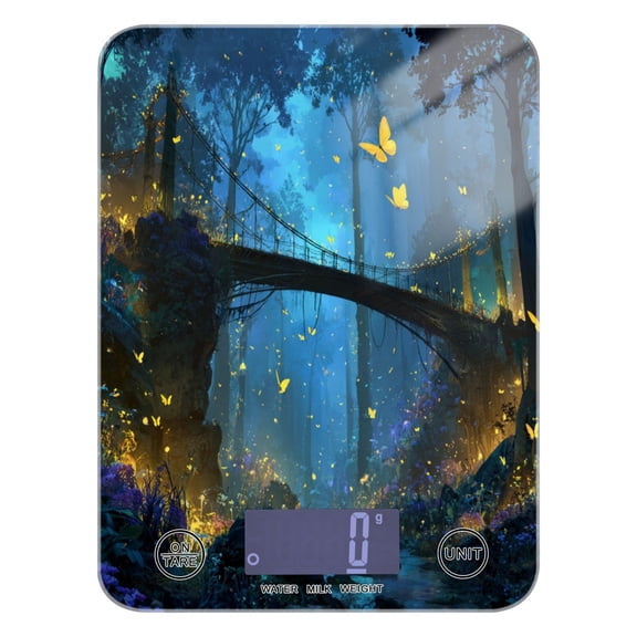 Food Scale Small Food Scale Kitchen Scale Kitchen Electronic Scale Multifunctional Digital Kitchen Scale Baking and Cooking Scale Enchanted Forest Glowing Bridge