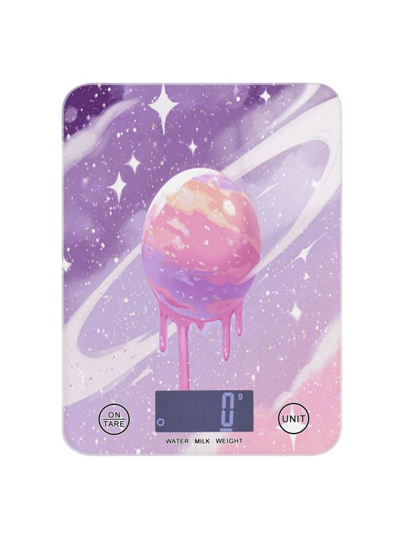 Food Scale Small Food Scale Kitchen Scale Kitchen Electronic Scale Multifunctional Digital Kitchen Scale Baking and Cooking Scale Fantasy Cartoon Style Planet