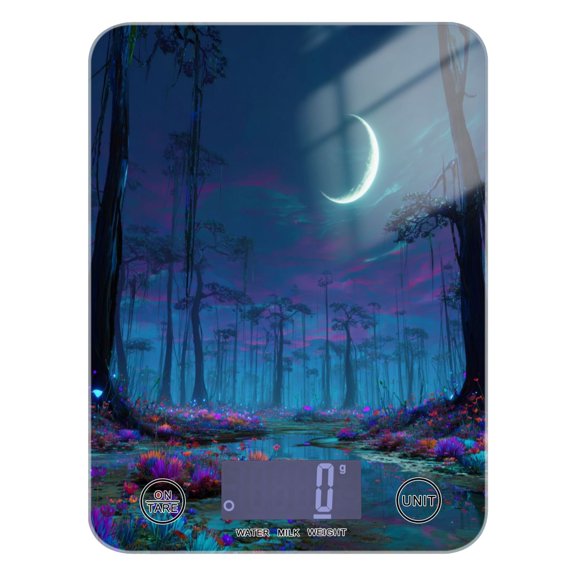 Food Scale Small Food Scale Kitchen Scale Kitchen Electronic Scale Multifunctional Digital Kitchen Scale Baking and Cooking Scale Glowing Neon Swamp Castle