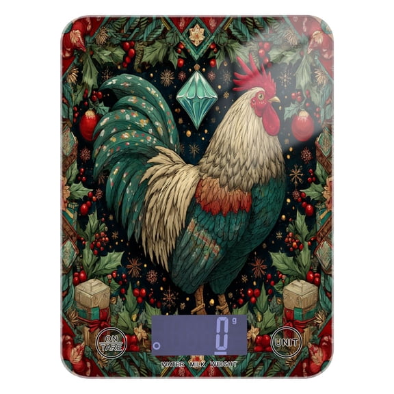 Food Scale Small Food Scale Kitchen Scale Kitchen Electronic Scale Multifunctional Digital Kitchen Scale Baking and Cooking Scale Magical Christmas Beautiful Rooster