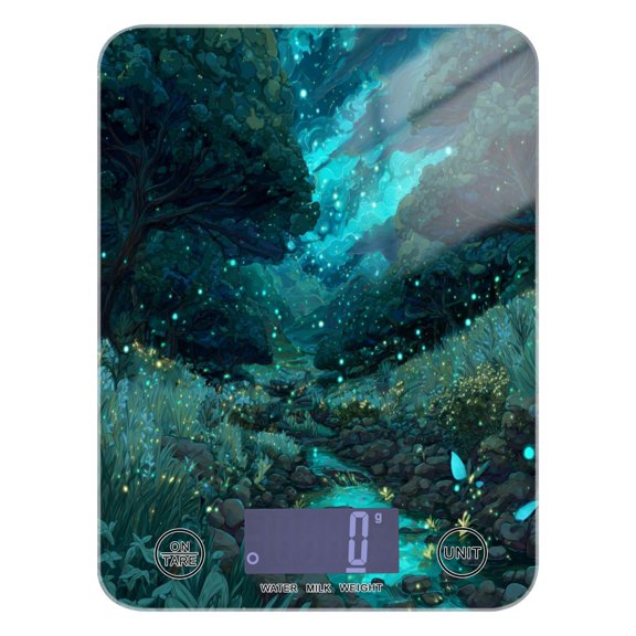 Food Scale Small Food Scale Kitchen Scale Kitchen Electronic Scale Multifunctional Digital Kitchen Scale Baking and Cooking Scale Mystic Forest Glowing Blue Fireflies