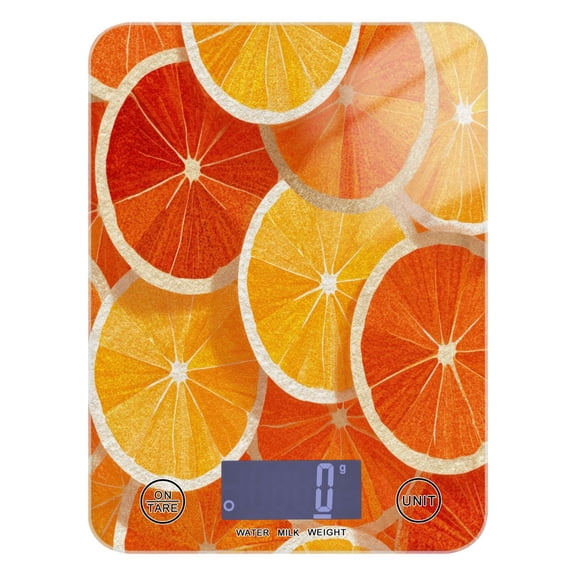 Food Scale Small Food Scale Kitchen Scale Kitchen Electronic Scale Multifunctional Digital Kitchen Scale Baking and Cooking Scale Orange Slice Pattern