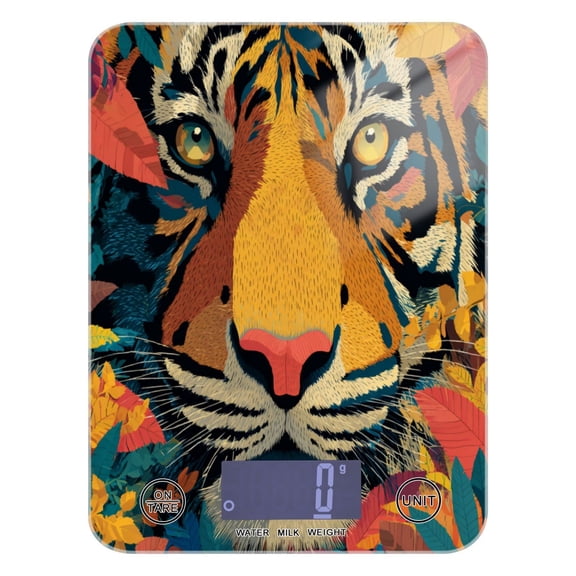 Food Scale Small Food Scale Kitchen Scale Kitchen Electronic Scale Multifunctional Digital Kitchen Scale Baking and Cooking Scale Orange Tiger Cartoon