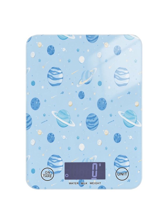 Food Scale Small Food Scale Kitchen Scale Kitchen Electronic Scale Multifunctional Digital Kitchen Scale Baking and Cooking Scale Planet Space Lightblue