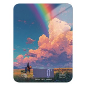 Food Scale Small Food Scale Kitchen Scale Kitchen Electronic Scale Multifunctional Digital Kitchen Scale Baking and Cooking Scale Rainbow Colors Pouring Sky