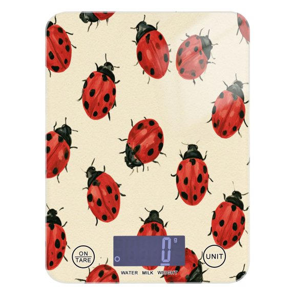 Food Scale Small Food Scale Kitchen Scale Kitchen Electronic Scale Multifunctional Digital Kitchen Scale Baking and Cooking Scale Red Ladybug Berry Patch