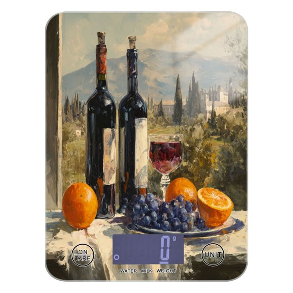 Food Scale Small Food Scale Kitchen Scale Kitchen Electronic Scale Multifunctional Digital Kitchen Scale Baking and Cooking Scale Red Wine Grape Pattern