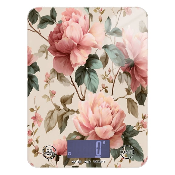 Food Scale Small Food Scale Kitchen Scale Kitchen Electronic Scale Multifunctional Digital Kitchen Scale Baking and Cooking Scale Retro Floral Pattern