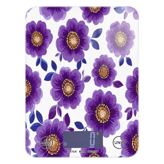 Food Scale Small Food Scale Kitchen Scale Kitchen Electronic Scale Multifunctional Digital Kitchen Scale Baking and Cooking Scale Retro Groovy Purple Daisies