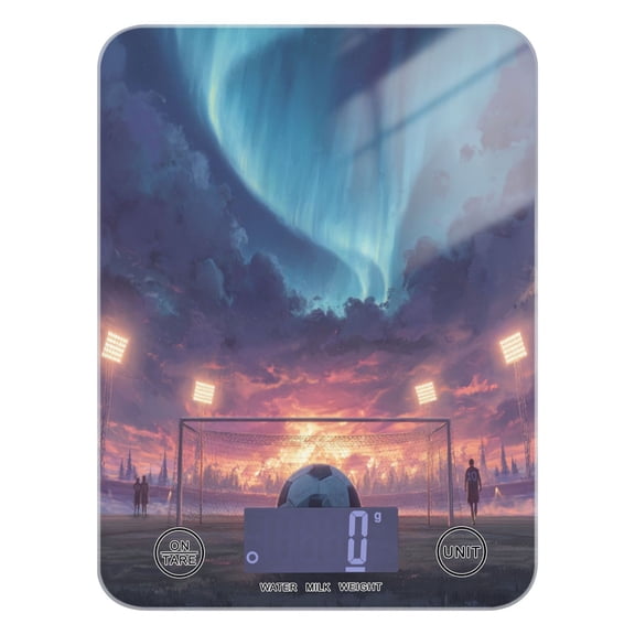 Food Scale Small Food Scale Kitchen Scale Kitchen Electronic Scale Multifunctional Digital Kitchen Scale Baking and Cooking Scale Soccer Ball Aurora Borealis