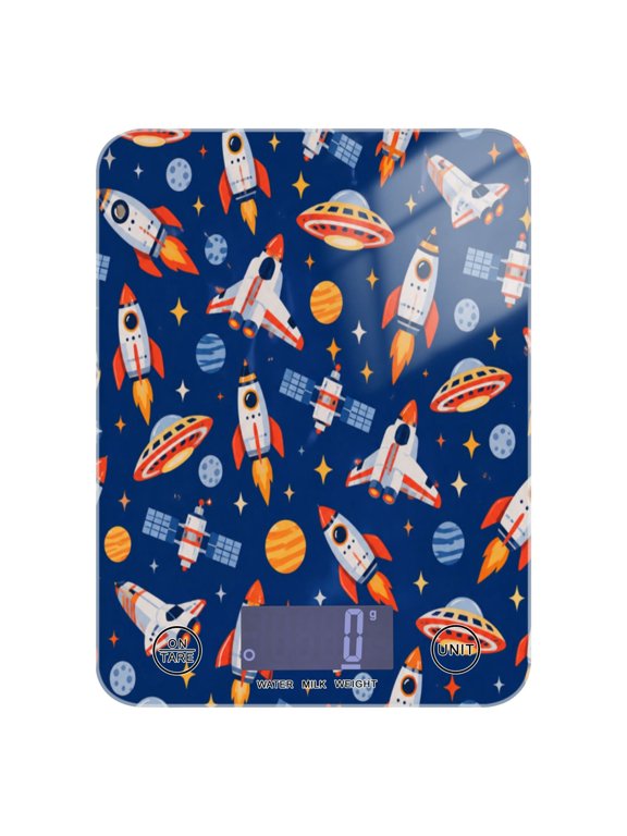 Food Scale Small Food Scale Kitchen Scale Kitchen Electronic Scale Multifunctional Digital Kitchen Scale Baking and Cooking Scale Spaceship Planet Darkblue