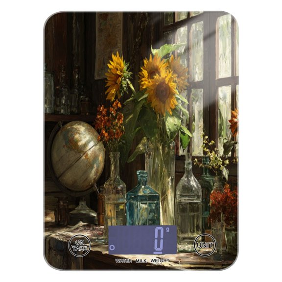 Food Scale Small Food Scale Kitchen Scale Kitchen Electronic Scale Multifunctional Digital Kitchen Scale Baking and Cooking Scale Sunflowers in Table Vases