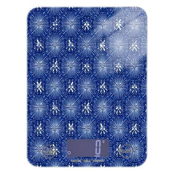 Food Scale Small Food Scale Kitchen Scale Kitchen Electronic Scale Multifunctional Digital Kitchen Scale Baking and Cooking Scale Traditional Japanese Blue Motifs