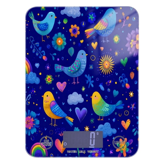 Food Scale Small Food Scale Kitchen Scale Kitchen Electronic Scale Multifunctional Digital Kitchen Scale Baking and Cooking Scale Vibrant Bird Flight Pattern