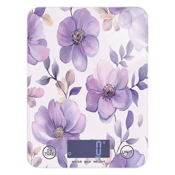 Food Scale Small Food Scale Kitchen Scale Kitchen Electronic Scale Multifunctional Digital Kitchen Scale Baking and Cooking Scale Vibrant Lavender Flowers