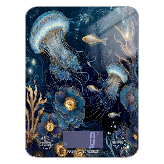 Food Scale Small Food Scale Kitchen Scale Kitchen Electronic Scale Multifunctional Digital Kitchen Scale Baking and Cooking Scale White Jellyfish Glowing
