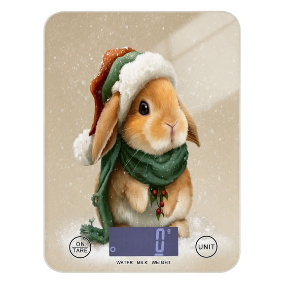 Food Scale Small Food Scale Kitchen Scale Kitchen Electronic Scale Multifunctional Digital Kitchen Scale Baking and Cooking Scale Yellow Christmas Rabbit