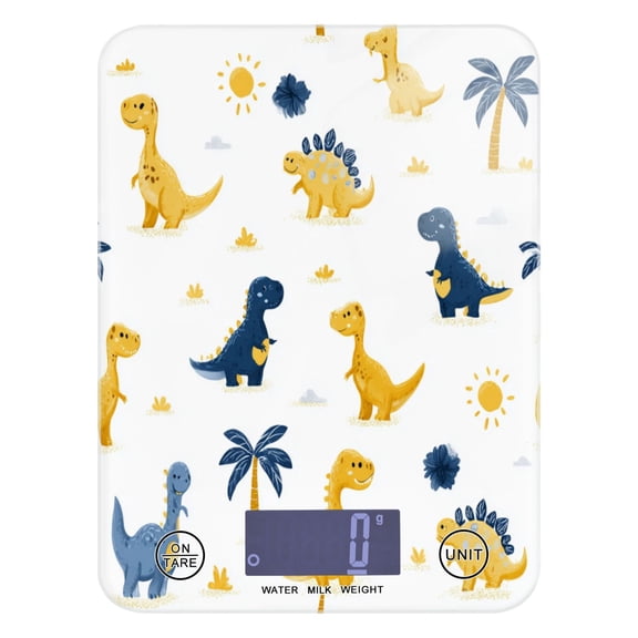 Food Scale Small Food Scale Kitchen Scale Kitchen Electronic Scale Multifunctional Digital Kitchen Scale Baking and Cooking Scale Yellow Dinosaur Seamless