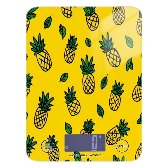 Food Scale Small Food Scale Kitchen Scale Kitchen Electronic Scale Multifunctional Digital Kitchen Scale Baking and Cooking Scale Yellow Pineapple Seamless