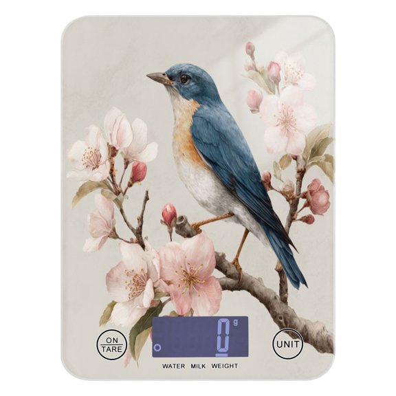 Food Scale Small Food Scale Kitchen Scale Kitchen Electronic Scale Multifunctional Digital Kitchen Scale Baking and Cooking Scale Beautiful Blue Bird