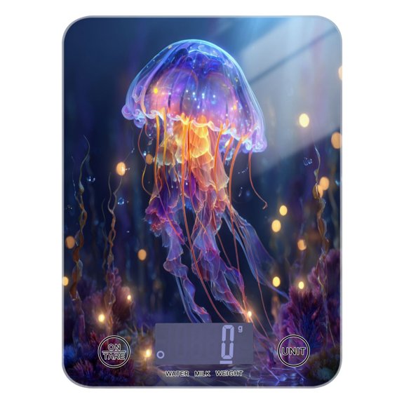 Food Scale Small Food Scale Kitchen Scale Kitchen Electronic Scale Multifunctional Digital Kitchen Scale Baking and Cooking Scale Blue Jellyfish Glow
