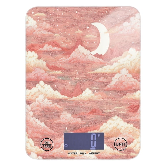 Food Scale Small Food Scale Kitchen Scale Kitchen Electronic Scale Multifunctional Digital Kitchen Scale Baking and Cooking Scale Cartoon Pink Cloud
