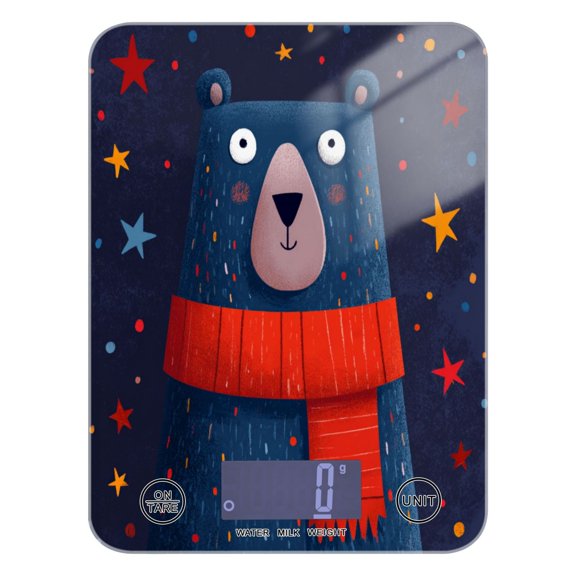 Food Scale Small Food Scale Kitchen Scale Kitchen Electronic Scale Multifunctional Digital Kitchen Scale Baking and Cooking Scale Christmas Blue Bear